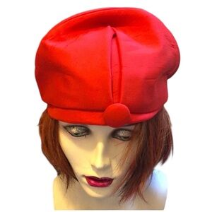 Vintage 1940s Orange silk fancy hat Beauty!